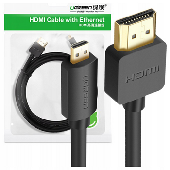 UGREEN KABEL HDMI MICRO 4K 3D 1.5M DO TELEWIZORÓW MONITORÓW KOMPUTERÓW