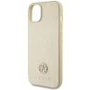 Etui Guess Leather 4G Metal Logo Strass do iPhone 15 - złote