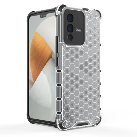 HURTEL ETUI HONEYCOMB DO VIVO V23 5G POKROWIEC Z ŻELOWĄ RAMKĄ PRZEZROCZYSTY