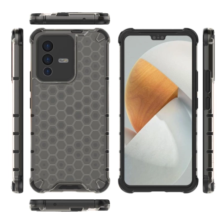 HURTEL ETUI PANCERNE DO VIVO V23 5G HONEYCOMB Z ŻELOWĄ RAMKĄ OCHRONNE