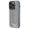 Etui Guess Sequin Script Metal na iPhone 14 Pro - srebrne