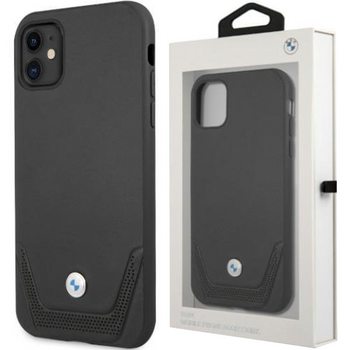 Etui BMW BMHCN61RSWPK iPhone 11 6,1" / Xr czarny/black hardcase Leather Perforate