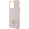 Etui Guess Silicone Logo Strass 4G do iPhone 15 Pro Max - różowe