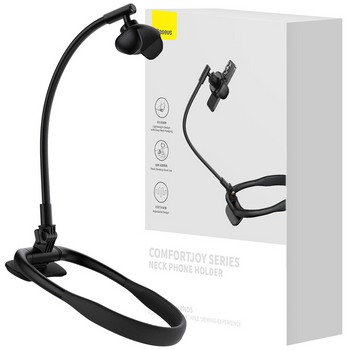 Baseus ComfortJoy Series uniwersalny uchwyt na szyję, stojak na telefon czarny (LUGB000001)