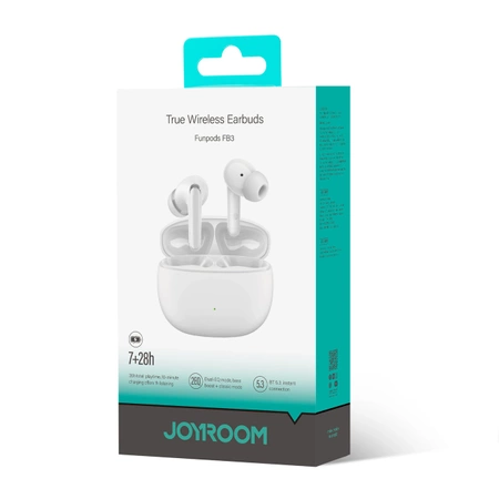 Słuchawki bezprzewodowe TWS Joyroom Funpods Series JR-FB3 Bluetooth 5.3 - białe