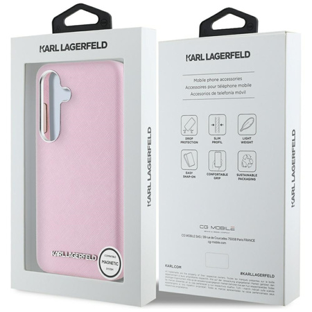 KARL LAGERFELD ETUI SAFIANO FULL WRAPPED DO SAMSUNG GALAXY S25+ DO MAGSAFE