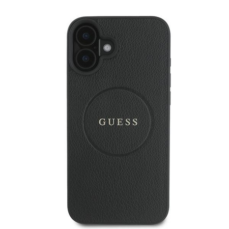 GUESS ETUI HARDCASE GRAINED RING DO MAGSAFE DO IPHONE 16 PLUS 6.7 Z PEŁNĄ