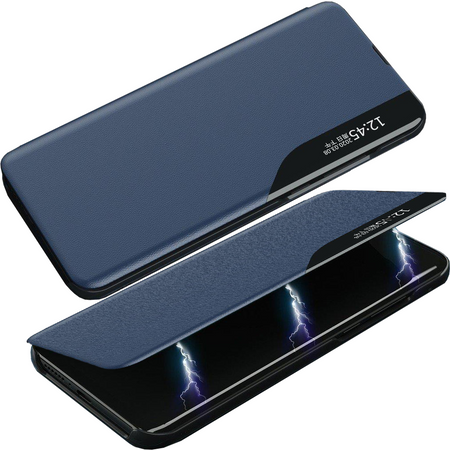 Eco Leather View Case elegancki futerał etui z klapką i funkcją podstawki Xiaomi Redmi Note 11 Pro+ 5G (China) / 11 Pro 5G (China) / Mi11i HyperCharge / Poco X4 NFC 5G niebieski
