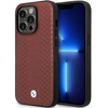 Etui BMW BMHCP14L22RFGR na iPhone 14 Pro burgundowy/burgundy Leather Diamond Pattern