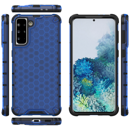 Honeycomb etui pancerny pokrowiec z żelową ramką Samsung Galaxy S22+ (S22 Plus) niebieski