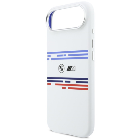 Etui BMW M Silicon Horizontal Line       MagSafe do iPhone Air biały