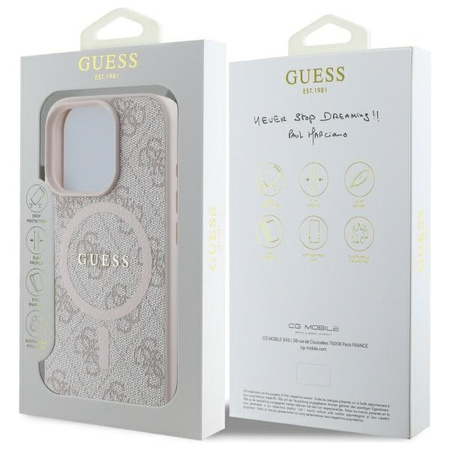 GUESS CASE HARDCASE 4G RING DO IPHONE 16 PRO MAX 6.9 DO MAGSAFE Z PROSTYM