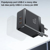 USAMS ŁADOWARKA 2XUSB-C T54 GAN 40W DO TELEFONÓW APPLE IPHONE ANDROID