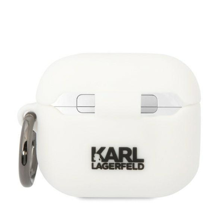 Etui Karl Lagerfeld KLA3RUNCHH na AirPods 3 cover - białe Silicone Choupette Head 3D