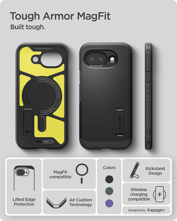 Spigen Tough Armor MagSafe, black - Google Pixel 10a