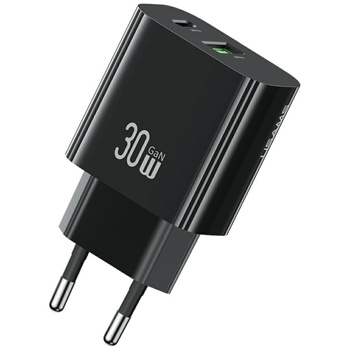 USAMS ŁADOWARKA SIECIOWA CC316 T65 30W DO TELEFONÓW USB-C USB-A FAST