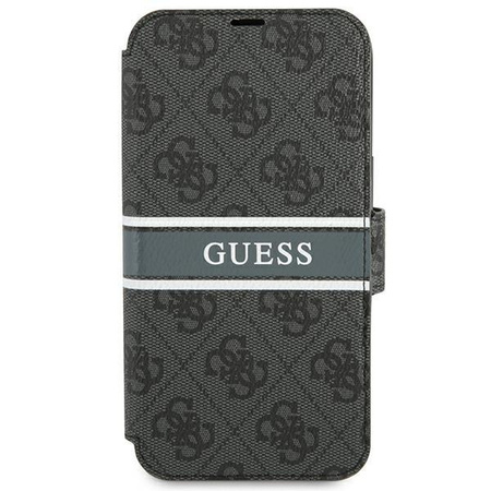 Guess GUBKP13S4GDGR iPhone 13 mini 5,4" szary/grey book 4G Stripe