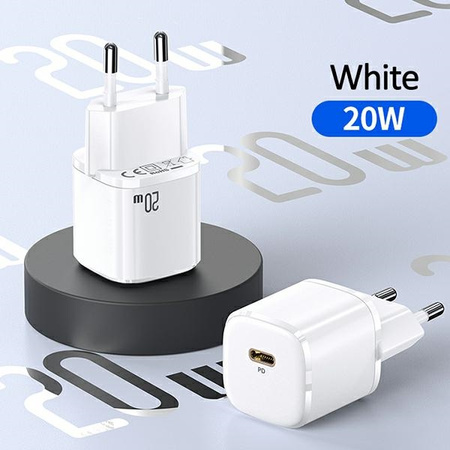 USAMS ŁADOWARKA SIECIOWA 1xUSB-C T36 MINI DO IPHONE 20W PD DO LIGHTNING