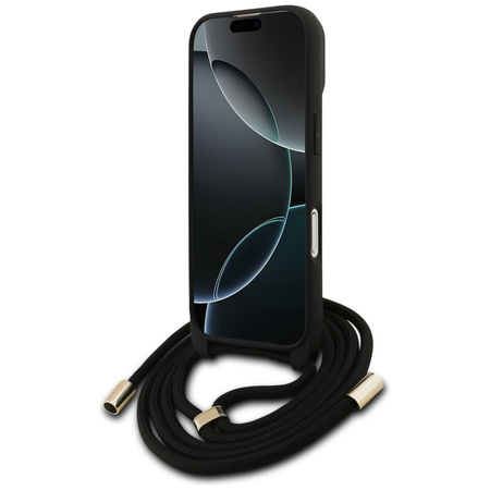 Etui Guess 4G Big Logo Cord Stap Crossbody do iPhone 17 brązowy