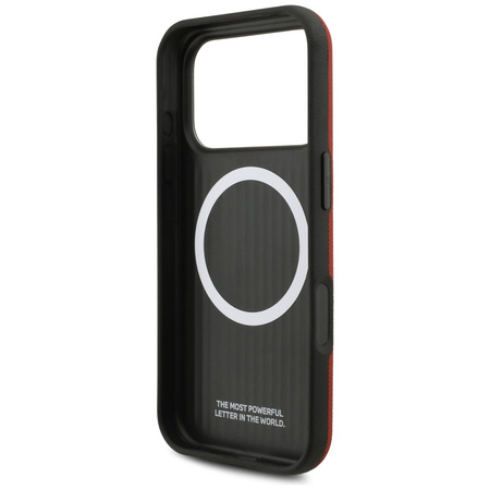 Etui BMW M FW Metal Logo MagSafe do iPhone 17 Pro czerwony