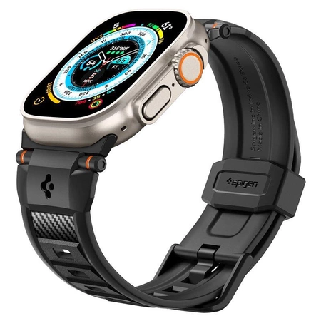 Pasek Spigen Rugged Band na Apple Watch 4/5/6/7/8/9/SE/Ultra 1/2 (42/44/45/49mm) - czarny mat