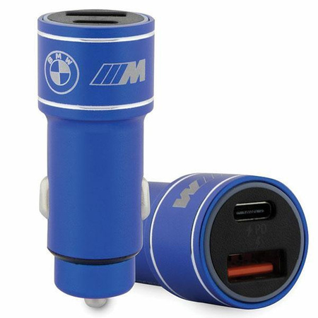 Ładowarka samochodowa Etui BMW M Edition BMCCMUSBCB 20W PD QC 3.0 - niebieska
