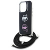 Etui Karl Lagerfeld IML Crossbody Karl&Choupette Head do iPhone 16 Pro czarny