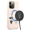 Karl Lagerfeld KLHMP13XSSKCI iPhone 13 Pro Max 6,7" hardcase jasnoróżowy/light pink Silicone Ikonik Karl & Choupette Magsafe