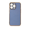 Lighting Color Case etui do Samsung Galaxy A73 5G żelowy pokrowiec ze złotą ramką niebieski
