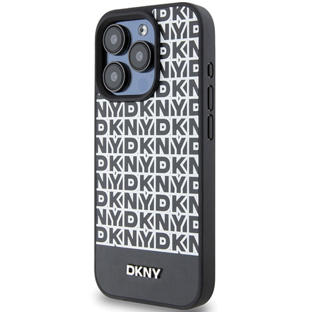 DKNY ETUI SKÓRZANE DO IPHONE 15 PRO MAX 6.7 HARDCASE DO MAGSAFE WZÓR LOGO