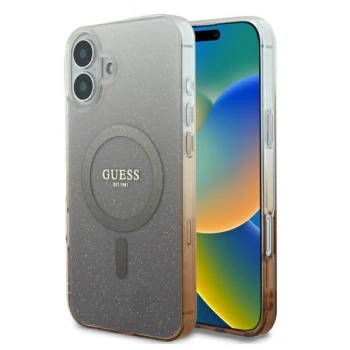 GUESS ETUI HARDCASE DO IPHONE 16 6.1 DO MAGSAFE GLITTER GRADIENT POKROWIEC