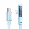 MCDODO KABEL KĄTOWY USB-C LIGHTNING PŁASKI 36W DO IPHONE 13 14 NIEBIESKI 2M