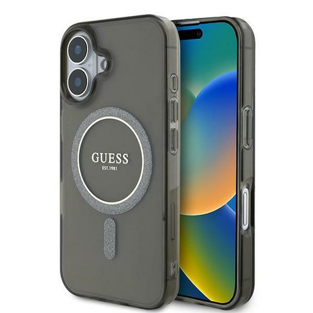 GUESS ETUI CASE HARDCASE IML GLITTER CIRCLE DO IPHONE 16 PLUS DO MAGSAFE