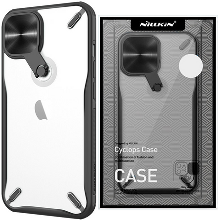 Nillkin Cyclops Case wytrzymałe etui z osłoną na aparat i składaną podstawką iPhone 13 Pro Max czarny