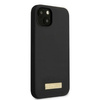 Guess GUHMP13MSPLK iPhone 13 6,1" czarny/black hard case Silicone Logo Plate MagSafe