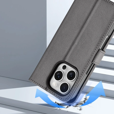DUX DUCIS ETUI SKÓRZANE LAWA DO IPHONE 16 PRO MAX Z ODDZIELNYM PORTFELEM