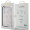 Etui Guess 4G Collection Leather Metal Logo MagSafe na iPhone 14 Pro Max - różowe