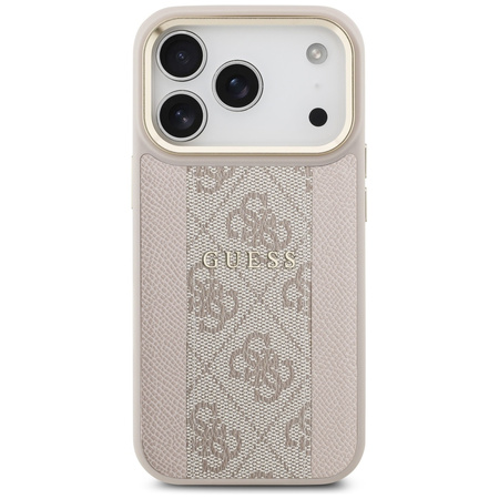 Etui Guess 4G Stripe MagSafe do iPhone 17 Pro różowy