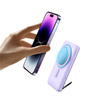 Baseus Magnetic Bracket Wireless Fast Charge Power Bank 10000mAh 20W Purple（With Xiaobai series fast charging Cable Type-C to Type-C 60W(20V/3A) 50cm White）