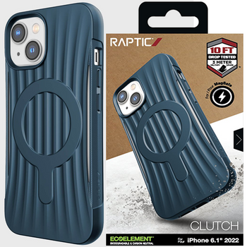 Raptic X-Doria Clutch Built Case etui iPhone 14 Plus z MagSafe pokrowiec plecki niebieski