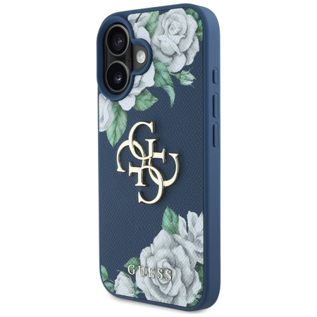 GUESS ETUI CASE GRINED ROSES DO IPHONE 16 4G LOGO WYSOKIEJ OCHRONY