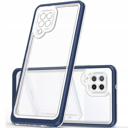 HURTEL ETUI POKROWIEC CLEAR 3IN1 DO SAMSUNG GALAXY A42 5G ŻELOWY Z RAMKĄ
