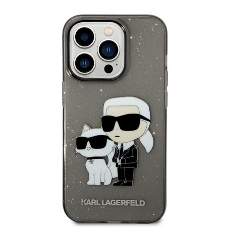 Karl Lagerfeld KLHCP14XHNKCTGK iPhone 14 Pro Max 6,7" czarny/black hardcase Gliter Karl&Choupette