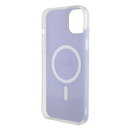 GUESS ETUI HARDCASE DO IPHONE 15 14 13 DO MAGSAFE IML IRIDESCENT FIOLETOWY