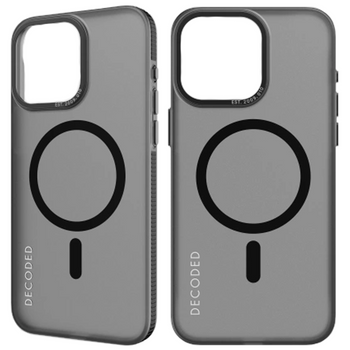 Etui Decoded Transparent Grip Case z MagSafe do iPhone 15 Plus - szaro-czarne