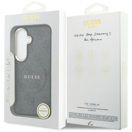 Etui Guess 4G Embossed Ring MagSafe do   Samsung Galaxy S26 czarny