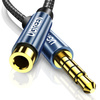 Ugreen kabel adapter przedłużacz AUX mini jack 3,5 mm 1,5m niebieski (AV118)