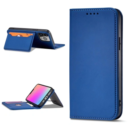 HURTEL ETUI MAGNETYCZNE POKROWIEC DO IPHONE 13 MINI PORTFEL KARTY PODSTAWKA