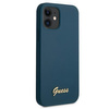 Guess GUHCP12SLSLMGBL iPhone 12 mini 5,4" niebieski/blue hardcase Metal Logo Script