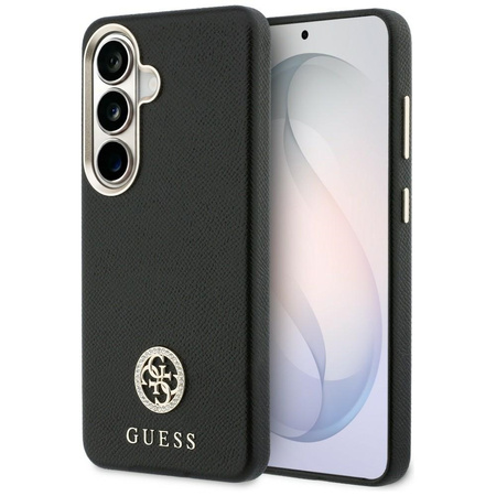 Etui Guess Rhinestone Round Logo MagSafe do Samsung Galaxy S26 czarny
